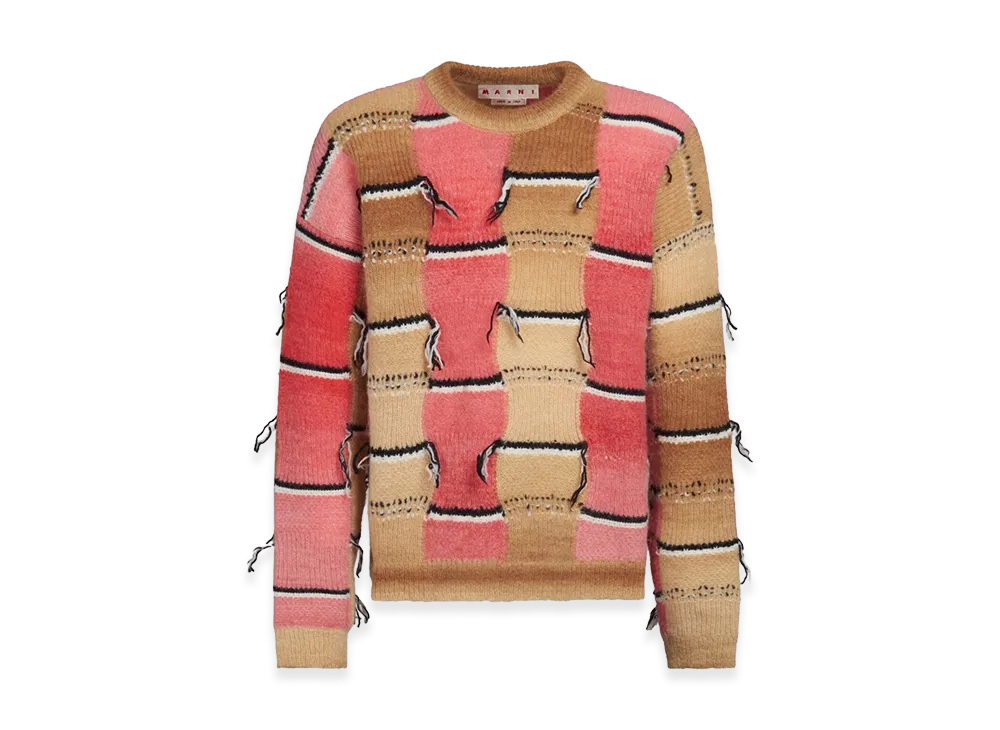 MARNI Multi Pattern Mohair Crewneck Knit "Multi"