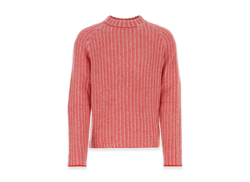 MARNI Embroidered Wool Blend Sweater "Stripped"
