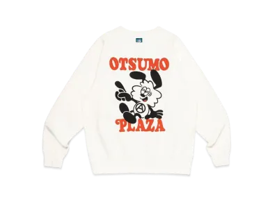 OTSUMO PLAZA Exclusive Item Otsumo Plaza Crew Neck Sweat Shirt "White"