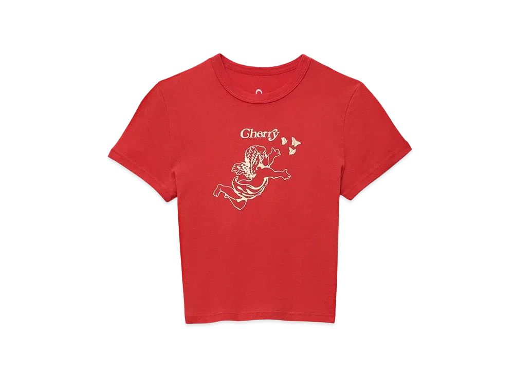 Girls Don't Cry x Cherry Los Angeles Angel Baby Tee "Red"