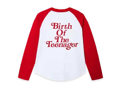 VERDY x BoTT Birth Of The Teenager Raglan L/S Tee "Red/White"