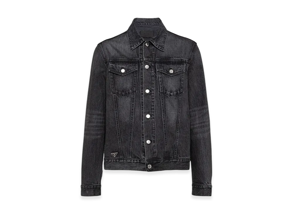 PRADA Denim Blouson Jacket "Black"