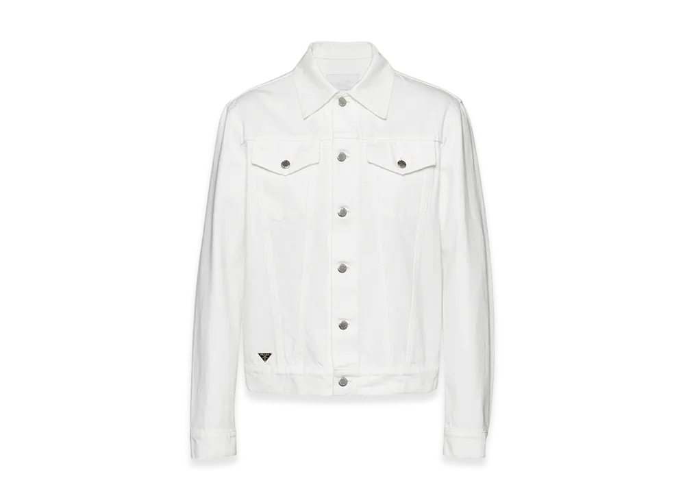 PRADA Bull Denim Blouson Jacket "White"