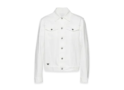 PRADA Bull Denim Blouson Jacket "White"