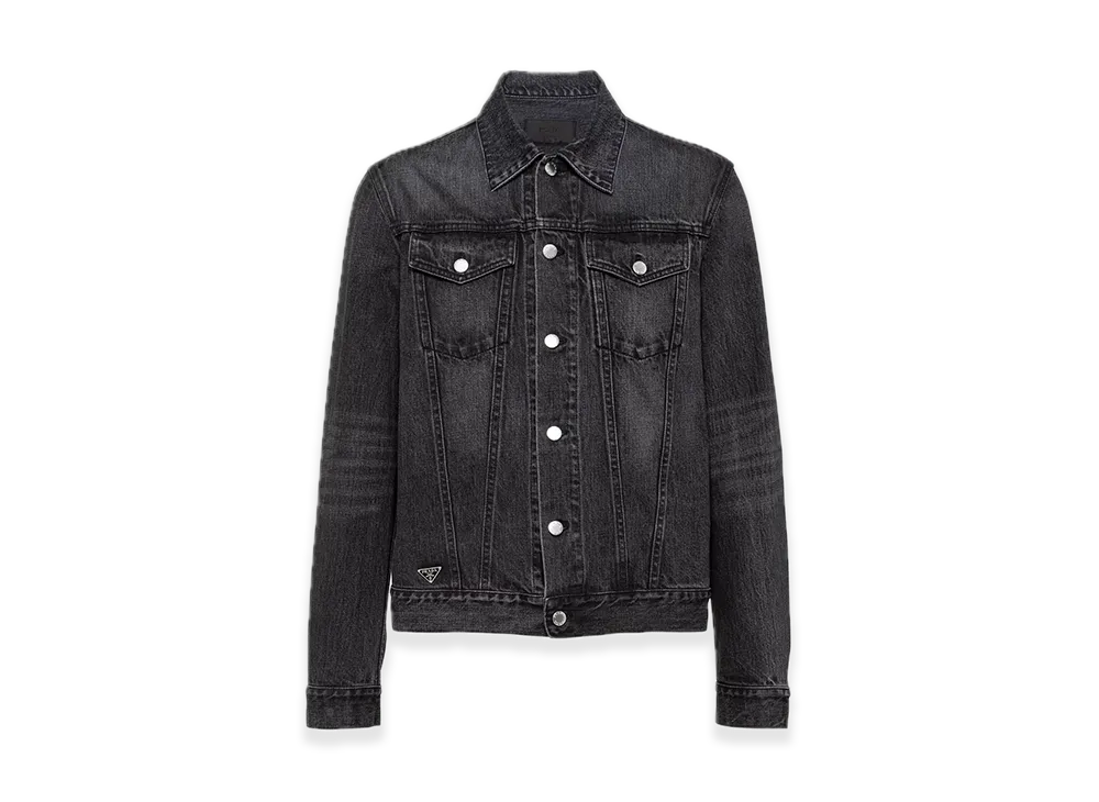 PRADA Denim Blouson Jacket "Black"