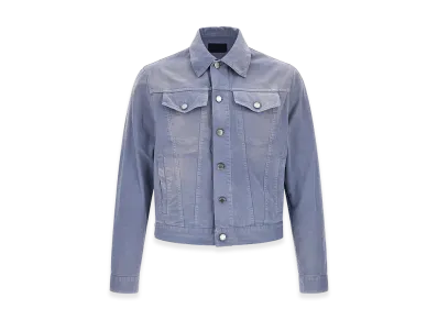 PRADA Blouson Gabardine Jacket "Gray"