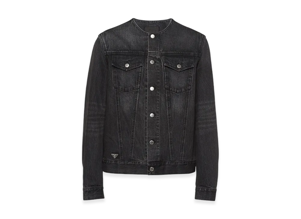PRADA Denim Blouson Jacket "Black"