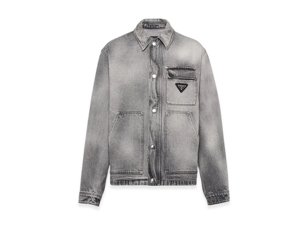 PRADA Denim Blouson Jacket "Gray"