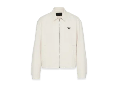 PRADA Velvet Denim Blouson Jacket "Natural"