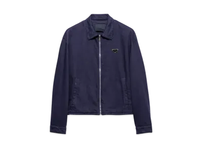 PRADA Men's Old Denim Zipper Jacket "Blue"