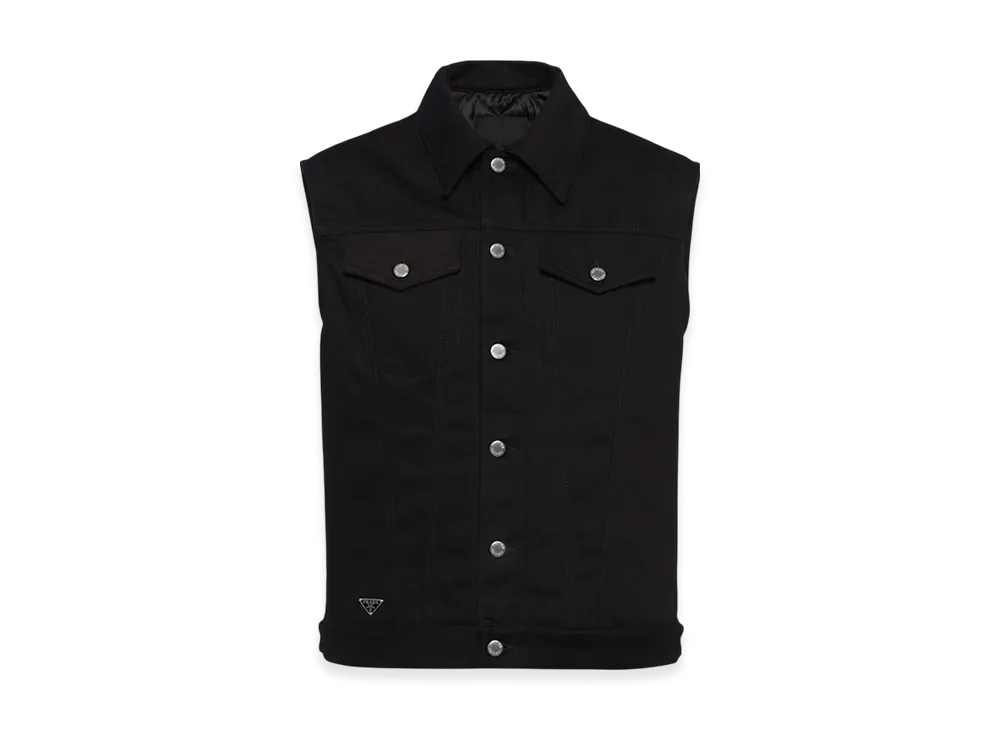 PRADA Bull Denim Vest "Black"