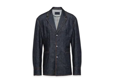 PRADA Single-Breasted Denim Jacket "Navy"