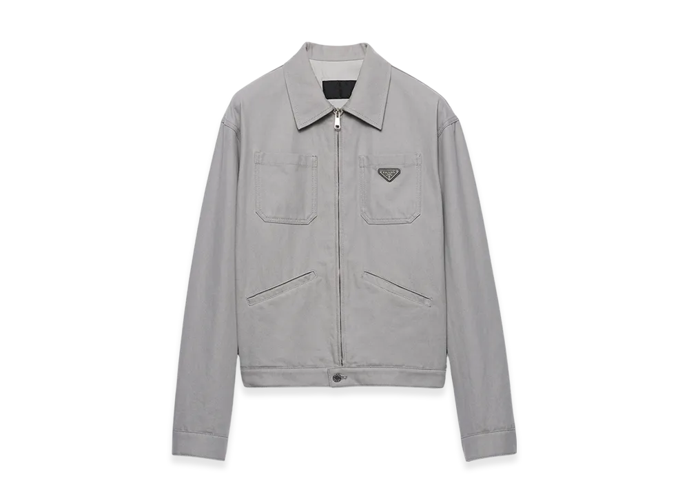 PRADA Denim Blouson Jacket "Gray"