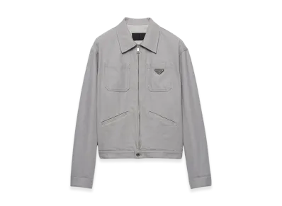 PRADA Denim Blouson Jacket "Gray"