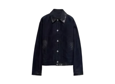 PRADA Men's Moleskin Blouson Jacket "Navy"