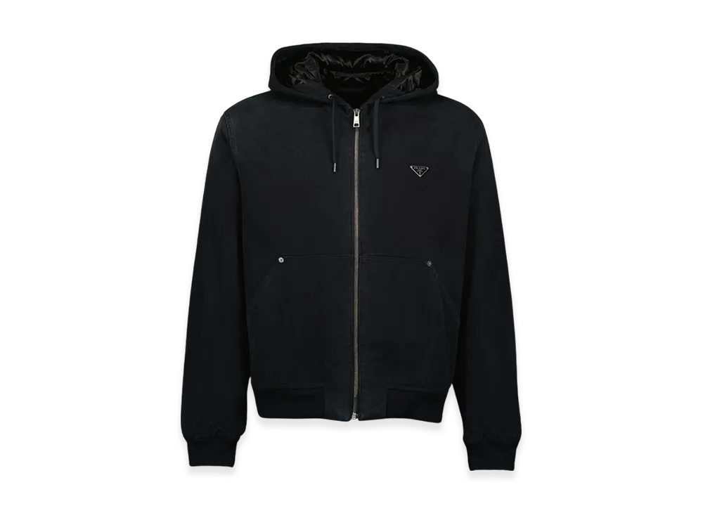 PRADA Denim Hooded Jacket "Black"