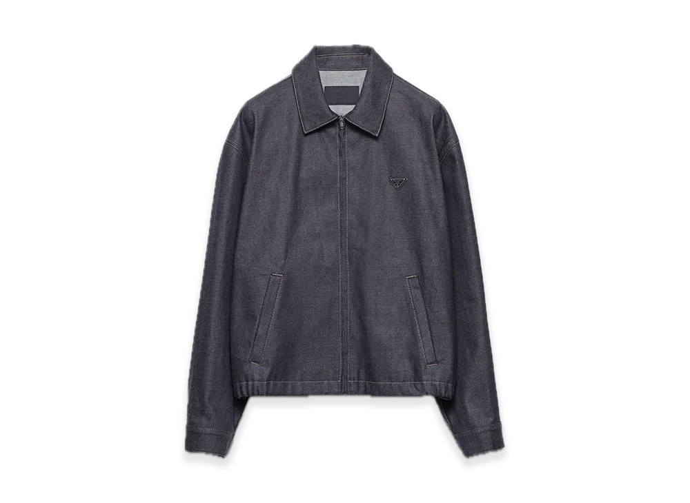 PRADA Denim Blouson Jacket "Navy"