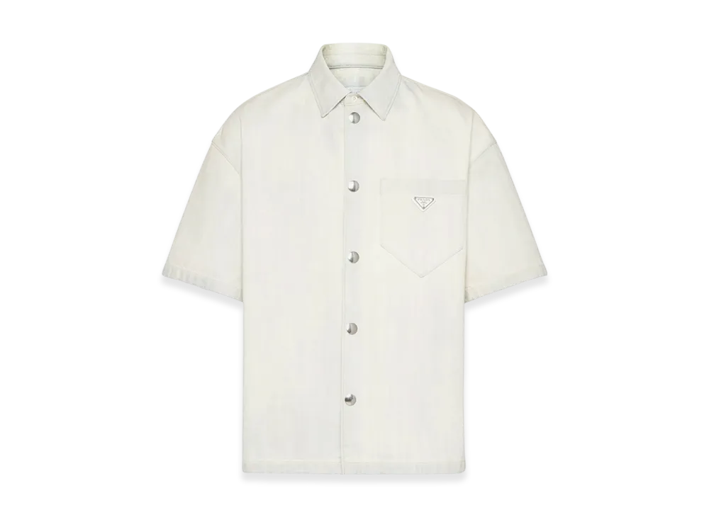 PRADA Denim S/S Shirt "Off White"