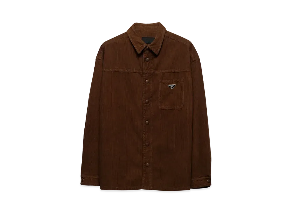 PRADA Men's Corduroy Shirt "Camel"
