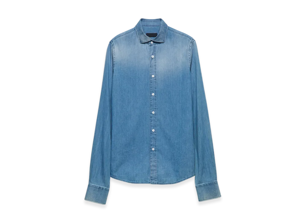 PRADA Lightweight Denim Shirt "Light Blue"