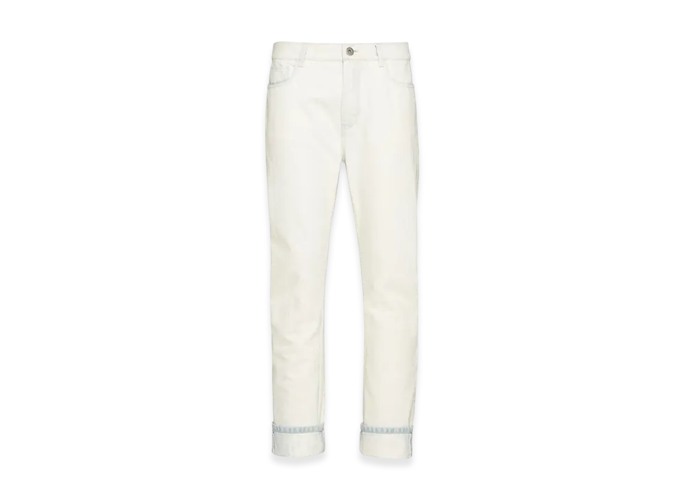 PRADA Five Pocket Denim Trousers "Off White"