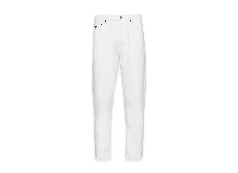 PRADA Five-Pocket Bull Denim Jeans "White"