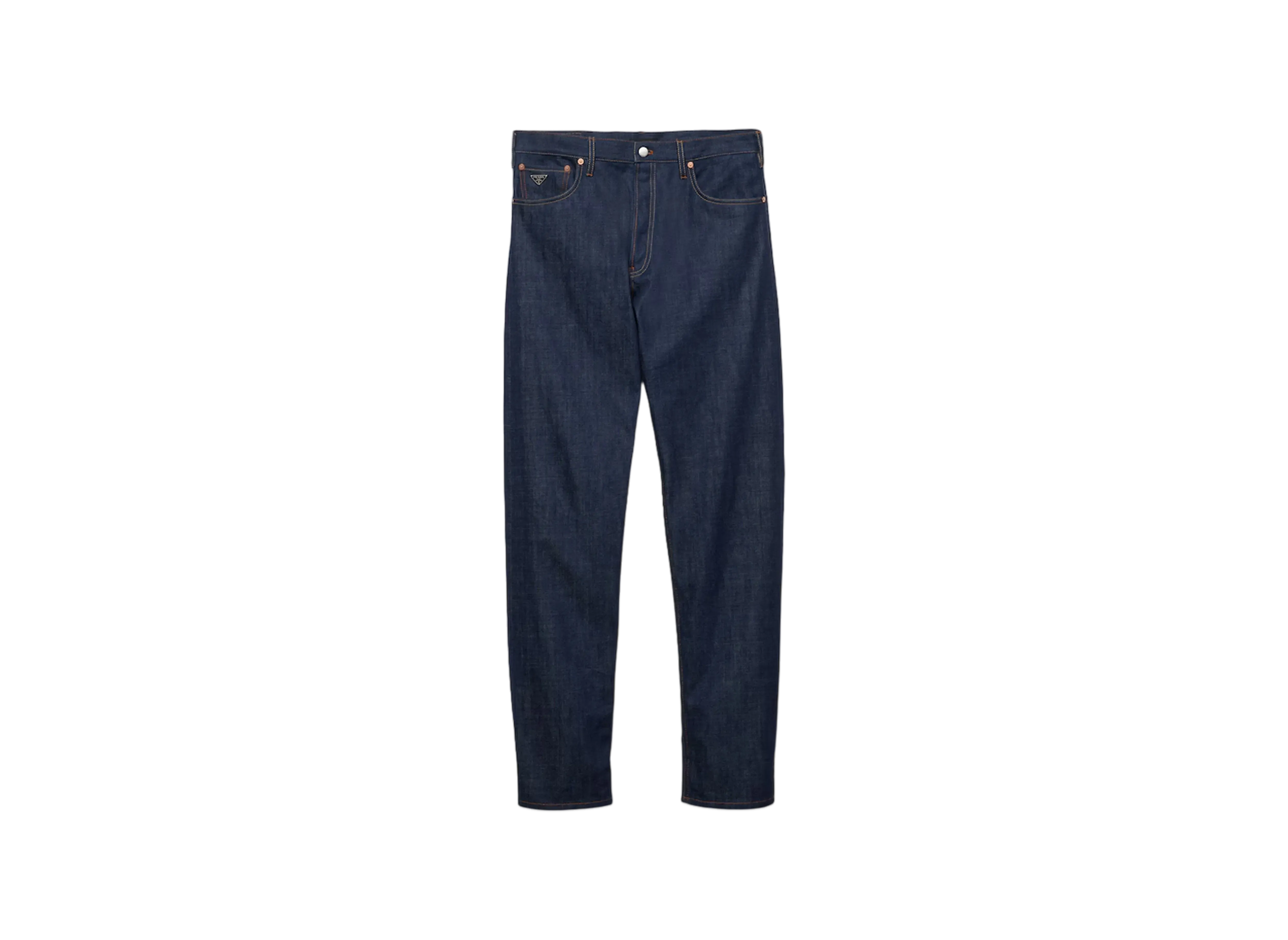 PRADA Men's Straight Jeans in Selvedge Denim "Navy"