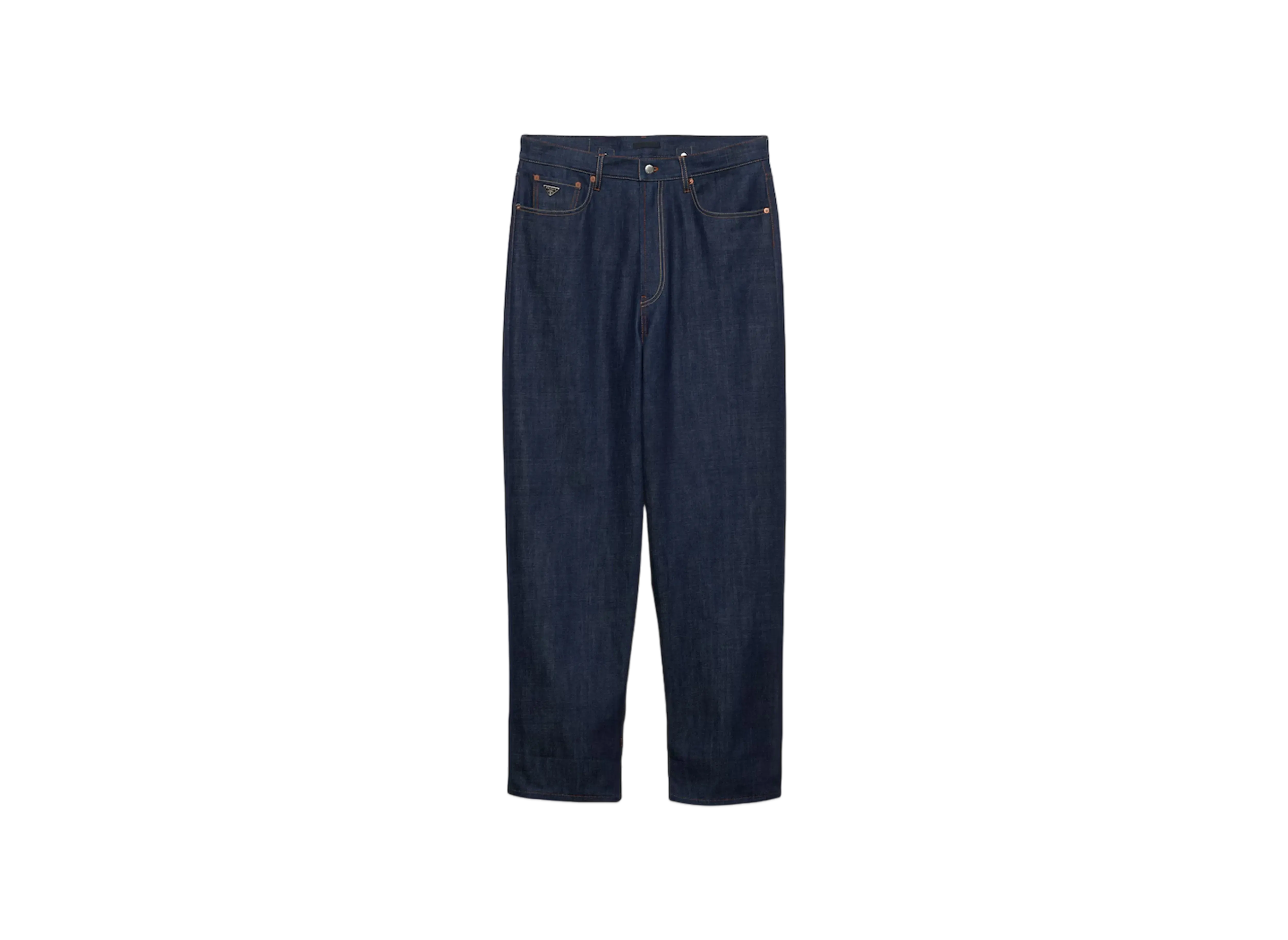 PRADA Men's Wide, Selvedge Denim Jeans "Navy"