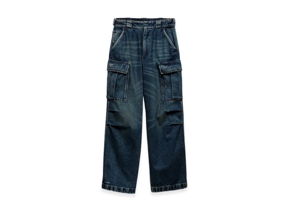 PRADA Denim Cargo Jeans "Navy"