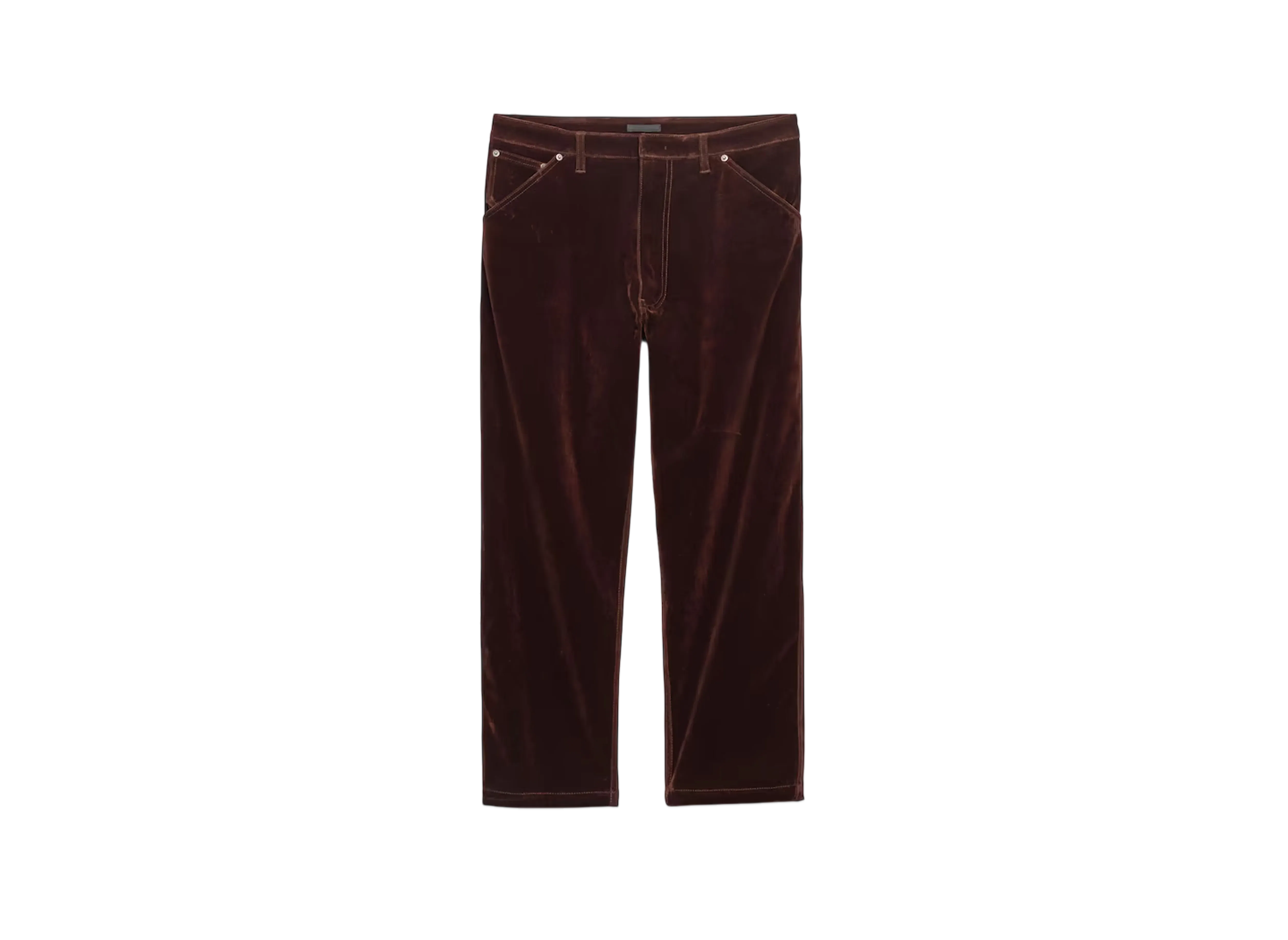 PRADA Men's Velvet Denim Trousers "Dark Brown"