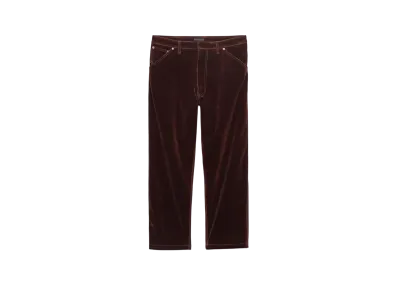 PRADA Men's Velvet Denim Trousers "Dark Brown"