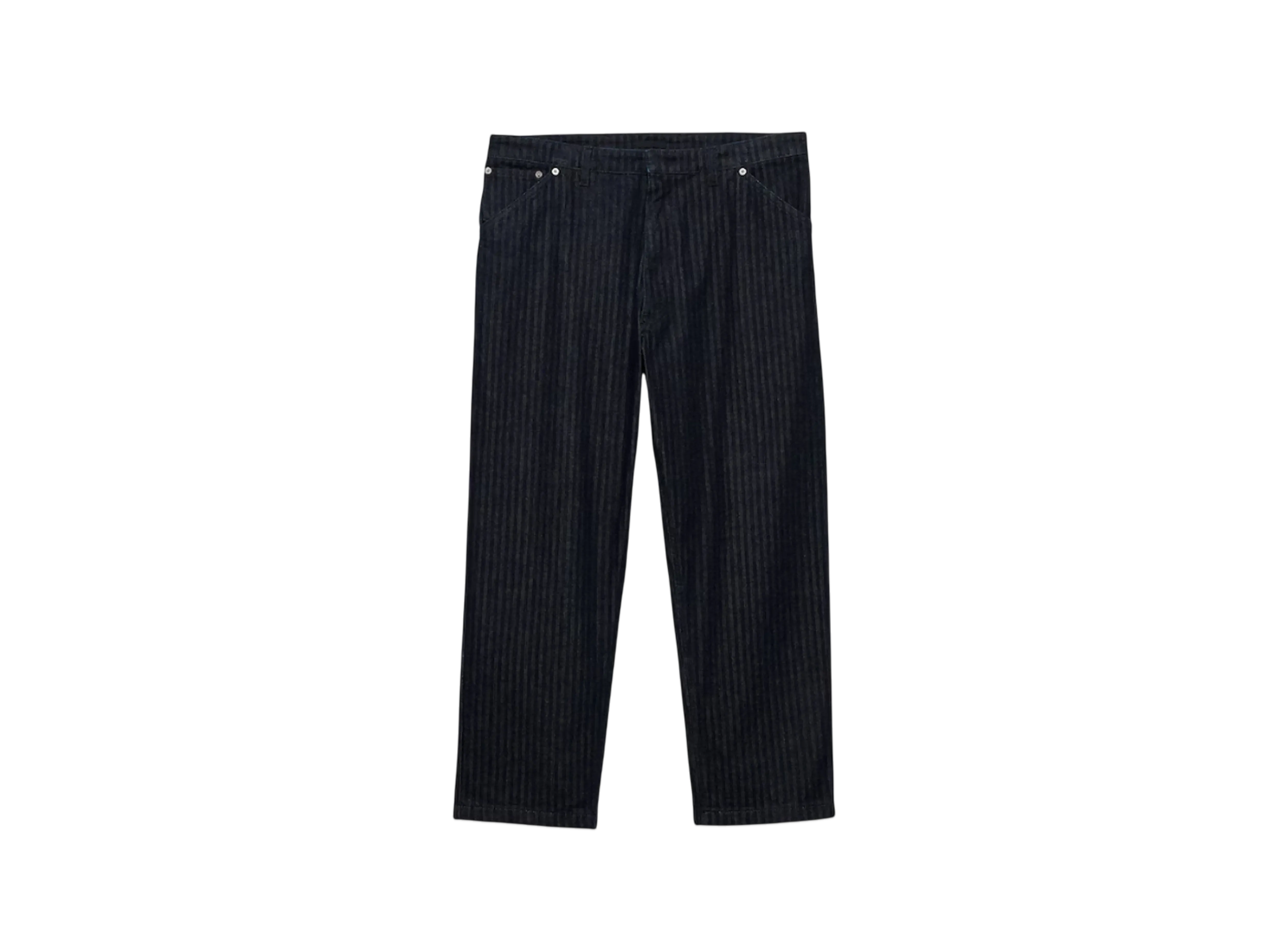 PRADA Men's Wide-Leg Chevron Denim Jeans "Navy"