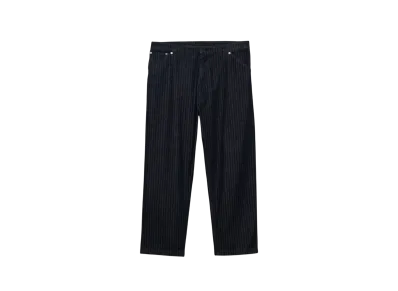 PRADA Men's Wide-Leg Chevron Denim Jeans "Navy"