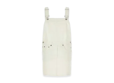 PRADA Women's Denim Dungarees Dress "White"