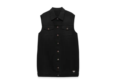 PRADA Women's Denim Mini-Dress "Black"