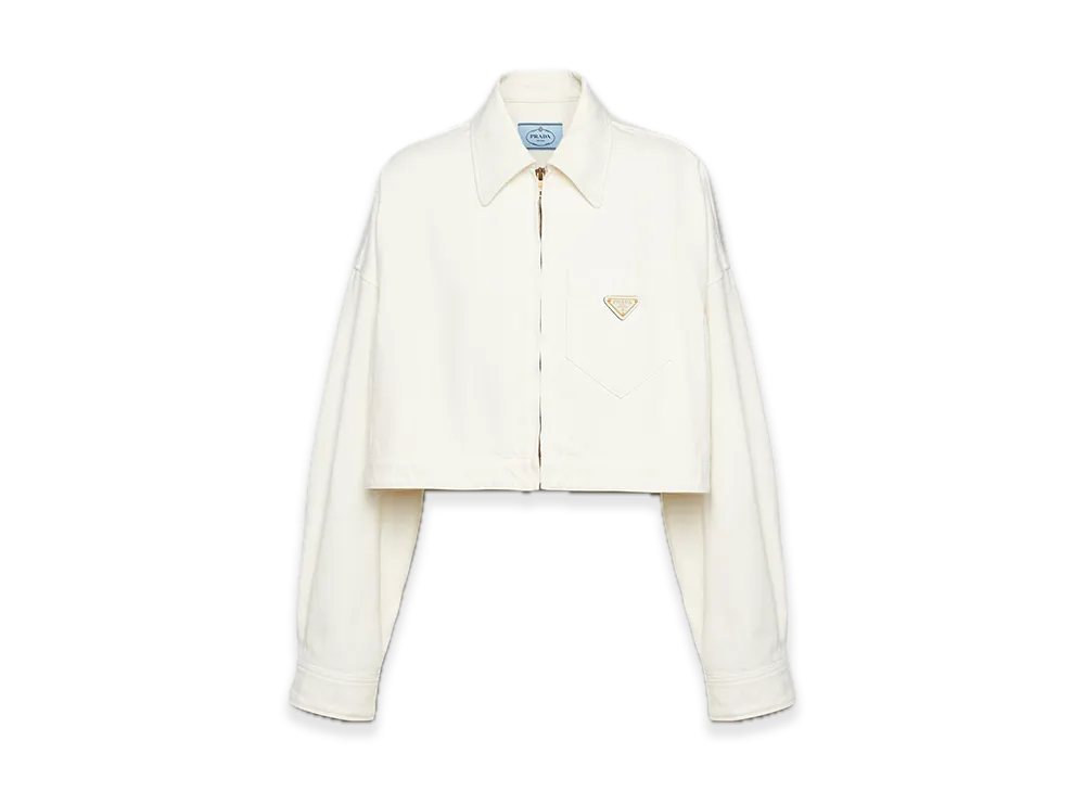 PRADA Denim Blouson Jacket "White"