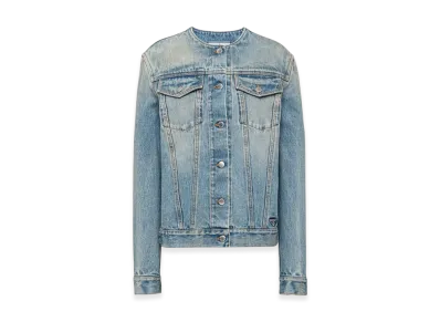 PRADA Women's Denim Blouson Jacket "Light Blue"