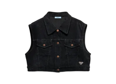 PRADA Women's Corduroy Vest "Black"