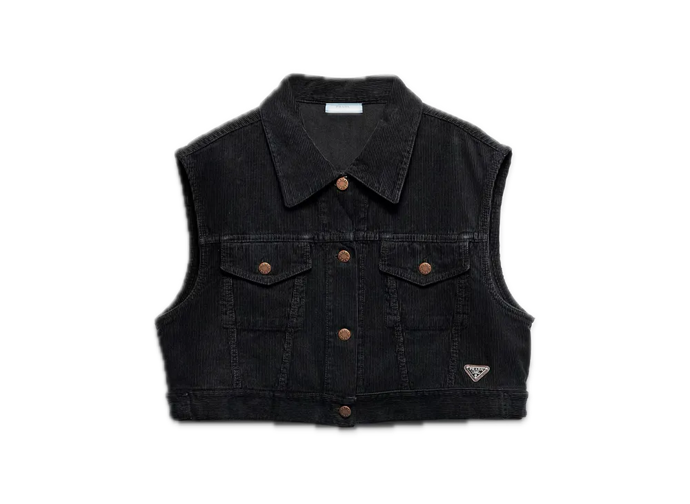 PRADA Corduroy Vest "Black"