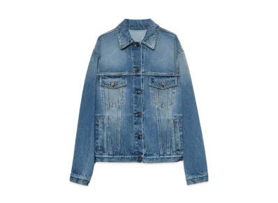 PRADA Women's Denim Blouson Jacket "Light Blue"