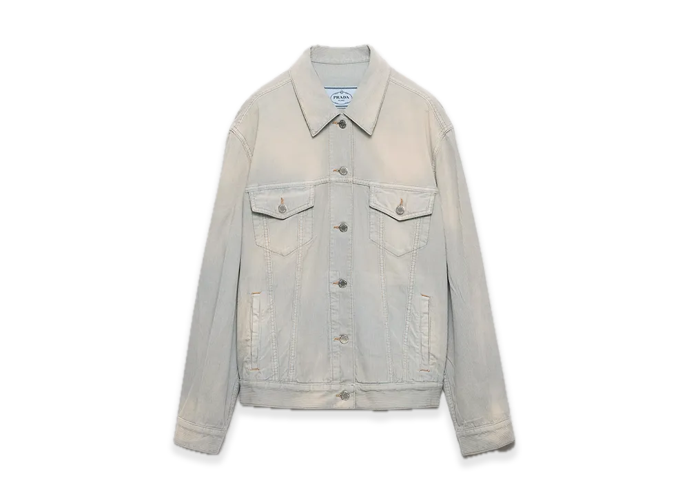 PRADA Corduroy Blouson Jacket "Light blue"