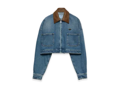PRADA Cropped Denim Jacket "Light blue"