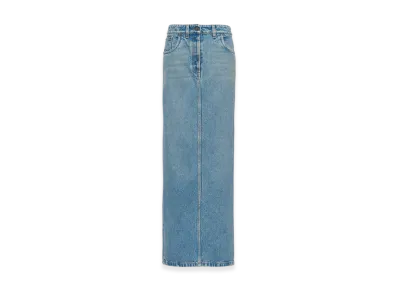 PRADA Women's Denim Maxi-Skirt "Mid Blue"