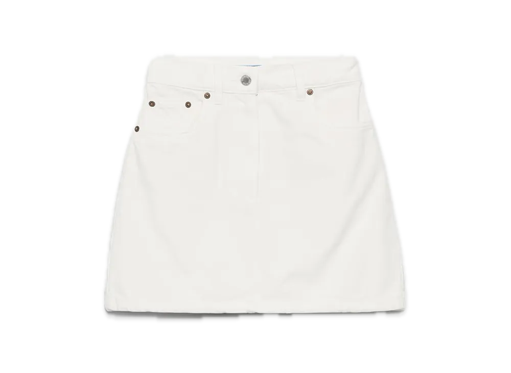 PRADA Denim Mini Skirt "White"