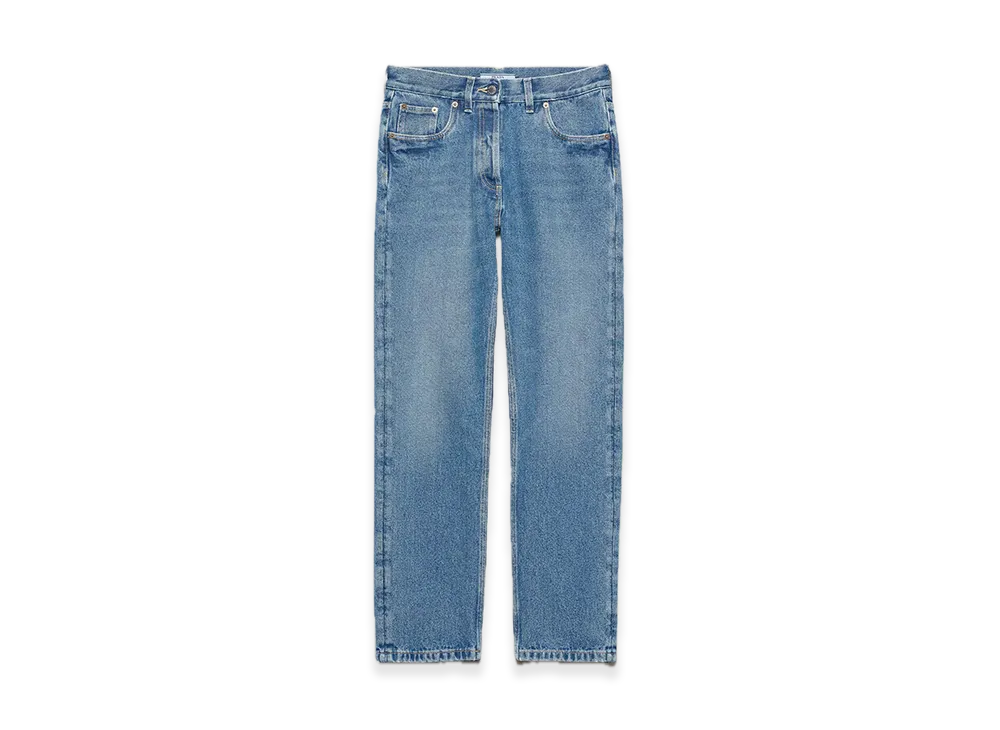 PRADA Straight-Silhouette Denim Jeans "Light blue"