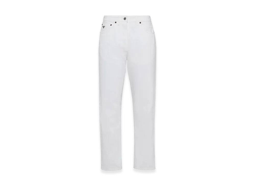 PRADA Women's Five-Pocket Bull Denim Jeans "White"