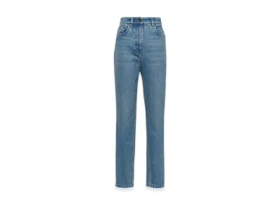 PRADA Women's Five-Pocket Denim Jeans "Mid Blue"