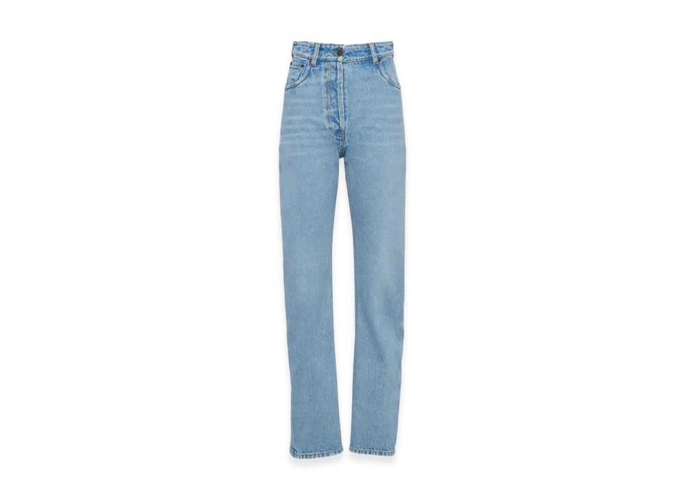 PRADA Women's Five-Pocket Denim Jeans "Sky Blue"