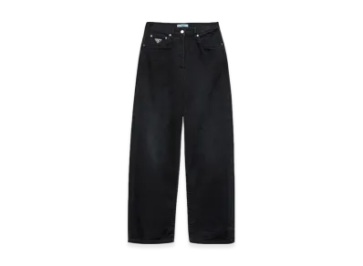 PRADA Women's Barrel Leg Jeans "Black"