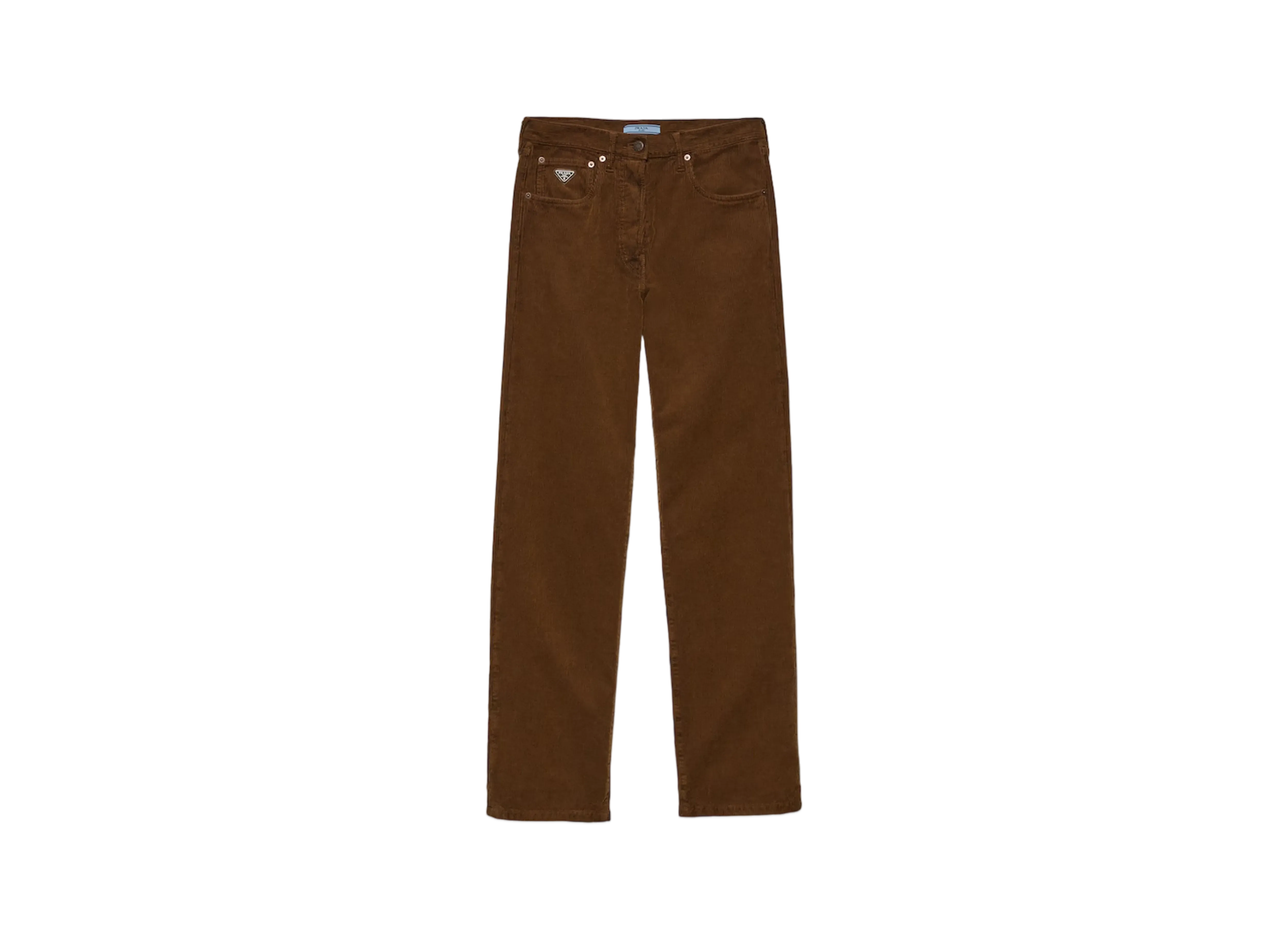 PRADA Women's Wide-Legged Corduroy Pants "Camel"